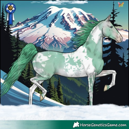 Horse Color:Watercolor Amber Cream Champagne Tobiano 