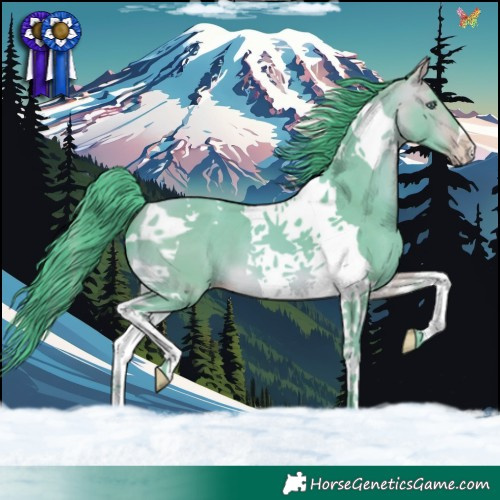 Horse Color:Watercolor Amber Cream Champagne Tobiano 
