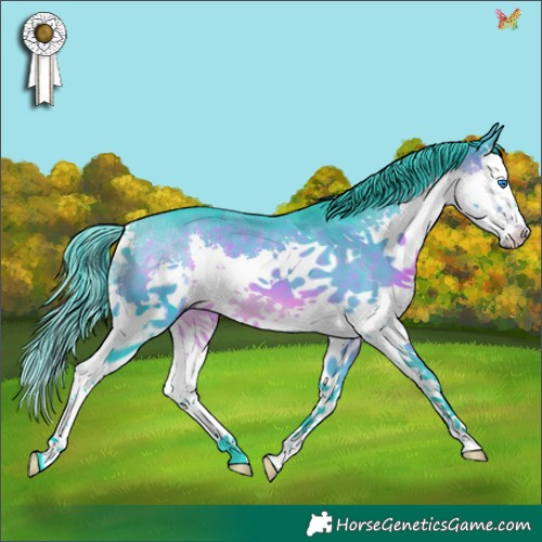 Horse Color:Watercolor Brown Splash 