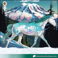 Horse Color:Watercolor Brown Splash 