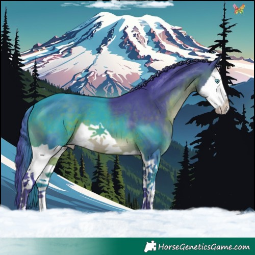 Horse Color:Watercolor Brown Splash 