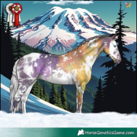Horse Color:Watercolor White Spotted Silver Brown Splash Rabicano