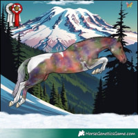 Horse Color:Nacre Silver Brown Tobiano Rabicano