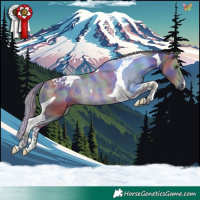 Horse Color:Nacre Silver Smoky Black Tobiano Rabicano 