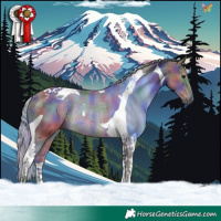 Horse Color:Nacre Silver Smoky Black Tobiano Rabicano