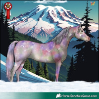 Horse Color:Nacre Watercolor White Spotted Silver Black Rabicano