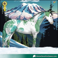Horse Color:Watercolor Brown Dun Splash Tobiano 