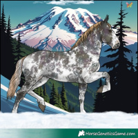 Horse Color:Watercolor Midnight Liver Red Onyx Ice Sabino
