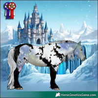Horse Color:Watercolor White Spotted Silver Brown Dun Tobiano 
