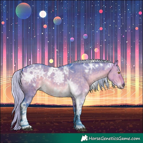 Horse Color:Watercolor White Spotted Silver Buckskin Ice Dun Rabicano Brindle 