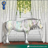 Horse Color:White Spotted Silver Smoky Grullo Ice Tobiano Frame 