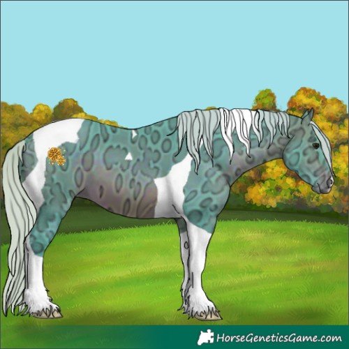 Horse Color:Watercolor Silver Brown Ice Tobiano 
