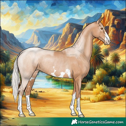 Horse Color:Silver Black Pearl Rabicano 