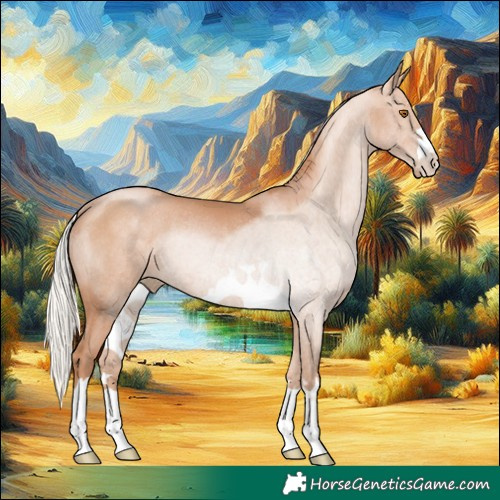 Horse Color:Silver Black Pearl Rabicano 