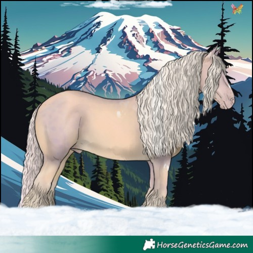 Horse Color:Watercolor Gold Cream Champagne 