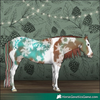 Horse Color:Painted Chestnut Ice Splash Tobiano Rabicano