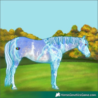Horse Color:Thunderstruck Watercolor Silver Buckskin Chinchilla Sabino 