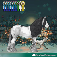 Horse Color:Brown Chinchilla Dun Splash Tobiano