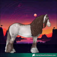 Horse Color:Gray Platinum Chocolate Brown Pearl Dun 