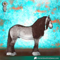 Horse Color:Gray Platinum Chocolate Brown Dun 