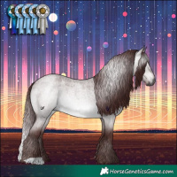 Horse Color:Gray Platinum Chocolate Brown Roan Dun 