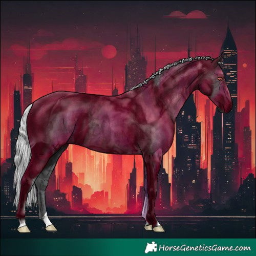 Horse Color:Silver Black Chinchilla Ice 