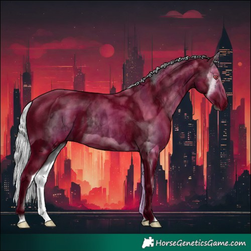 Horse Color:Silver Smoky Black Chinchilla Ice Splash 
