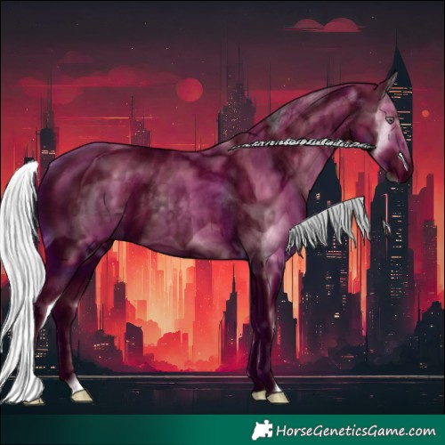 Horse Color:Silver Smoky Black Chinchilla Ice Splash 