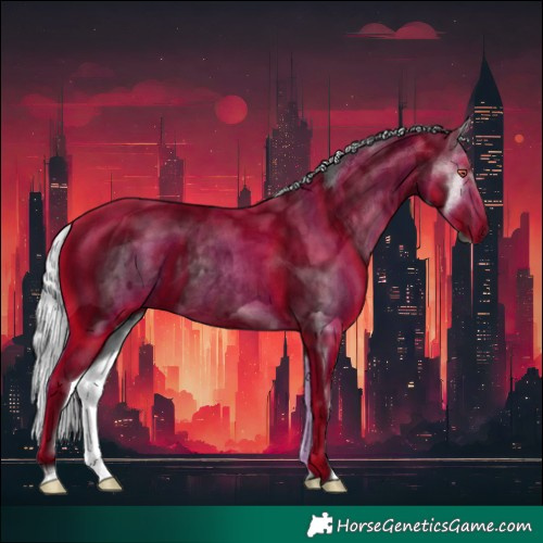 Horse Color:Silver Black Chinchilla Ice Splash 