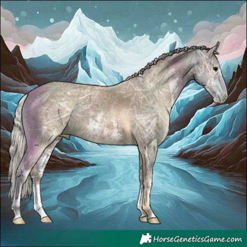 Horse Color:Silver Grullo Ice Sabino 