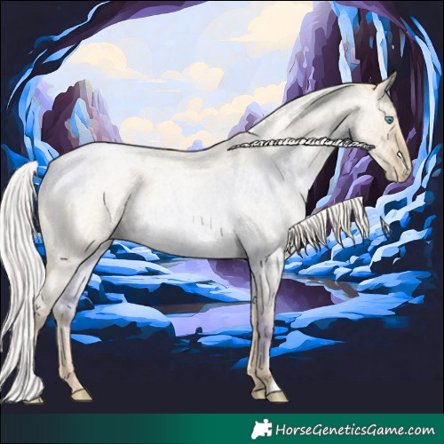 Horse Color:Silver Buckskin Ice Roan Pearl Dun 