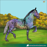 Horse Color:Void Watercolor White Spotted Silver Brown 