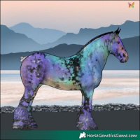 Horse Color:Void Watercolor White Spotted Silver Brown 