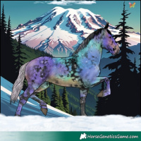 Horse Color:Void Watercolor White Spotted Silver Brown 