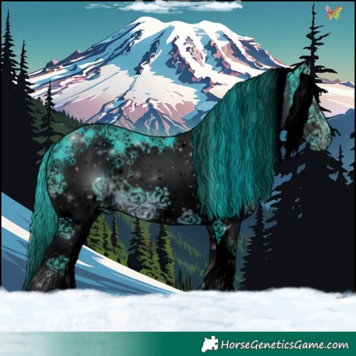 Horse Color:Void Watercolor White Spotted Smoky Black Splash 