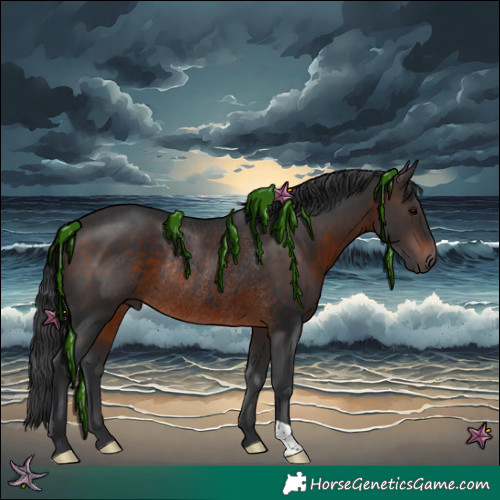 Horse Color:Brown Rabicano 