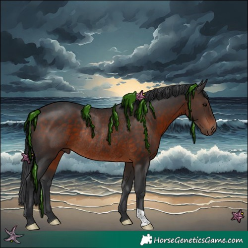 Horse Color:Brown Rabicano 