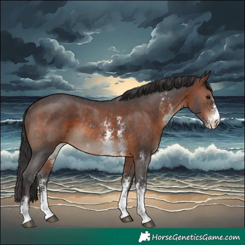 Horse Color:Brown Sabino Rabicano 