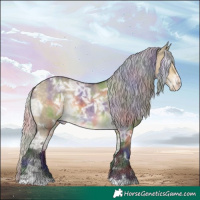 Horse Color:Nacre White Spotted Silver Buckskin Ice Dun Varnish