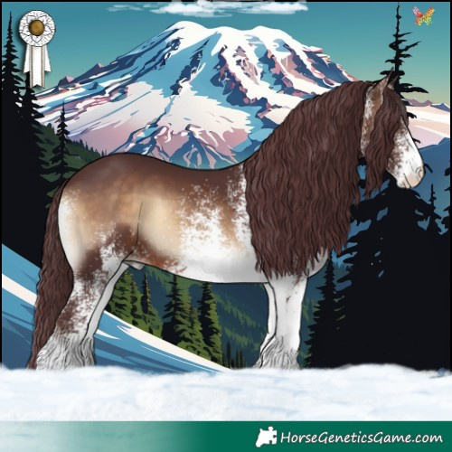 Horse Color:White Spotted Chocolate Brown Onyx 