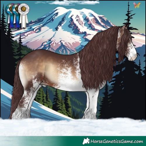 Horse Color:White Spotted Chocolate Brown Onyx 