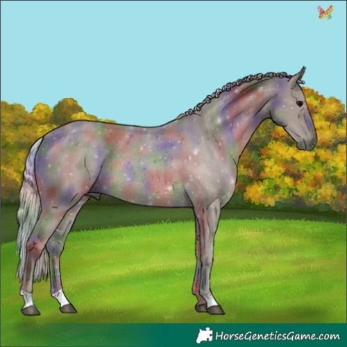 Horse Color:Nacre Silver Black 