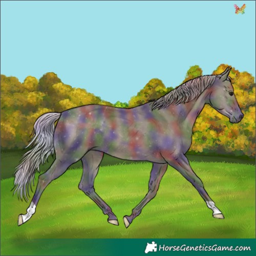 Horse Color:Nacre Silver Black 