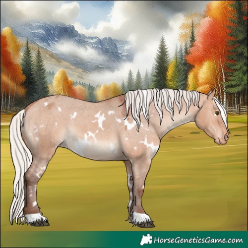 Horse Color:White Spotted Silver Bay Dun Appaloosa 