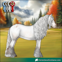 Horse Color:White Spotted Silver Bay Dun Varnish 