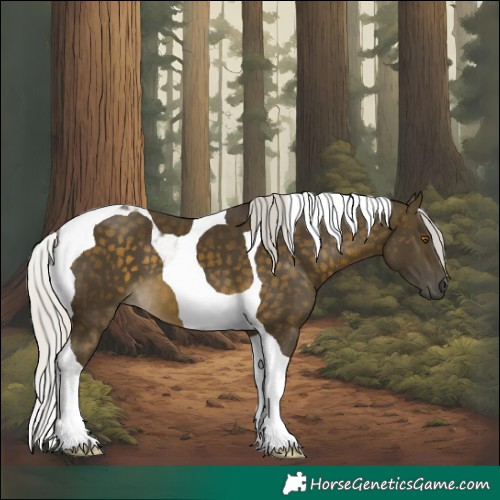 Horse Color:Silver Buckskin Tobiano 