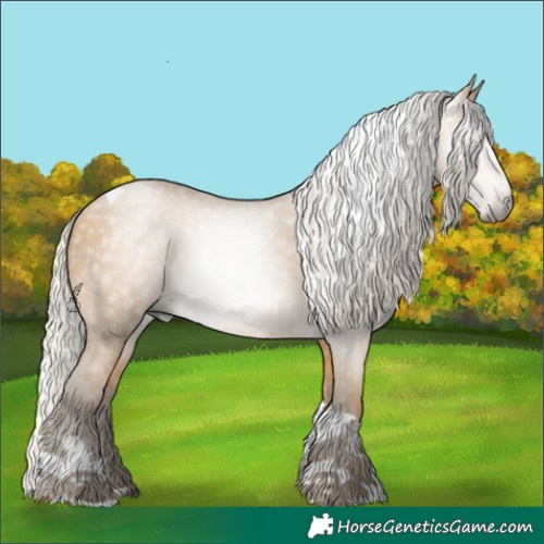 Horse Color:Gray Silver Bay Snowdrop Mushroom Tobiano 
