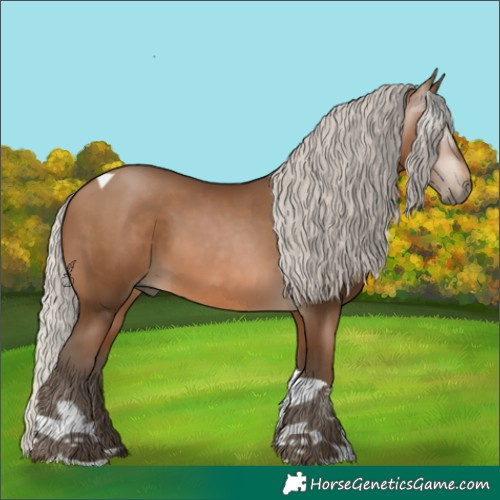 Horse Color:Gray Silver Bay Pearl Mushroom Tobiano 