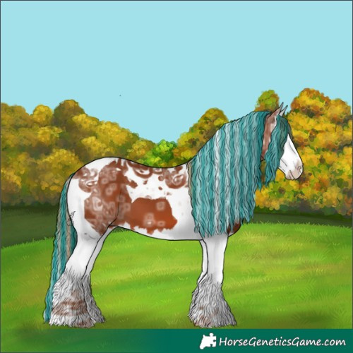Horse Color:Painted Chestnut Ice Splash Tobiano 