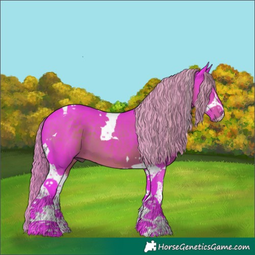 Horse Color:Watercolor Liver Chestnut Splash Tobiano 